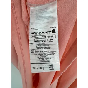 Carhartt T-Shirt women's XXL relaxed fit crew floral C graphic logo peach thumbnail 7