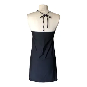 Andie Waikiki Swim Cover Up Black Small Ruched Halter Bandeau Beach Dress NWT thumbnail 5