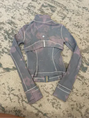 lululemon Define Cropped Jacket Nulu Size 0 Custom Dyed Blue Lavender thumbnail 4