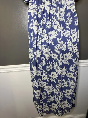 Wallflower Dress Womens Large Blue Floral Square Neck Smocked Maxi Sundress thumbnail 11
