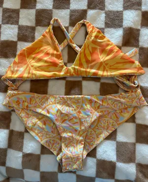 Reversible swim suit set Orange thumbnail 2