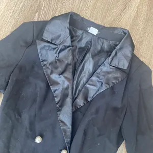 Womens Black Pearl Button Pea Coat - 6 thumbnail 2