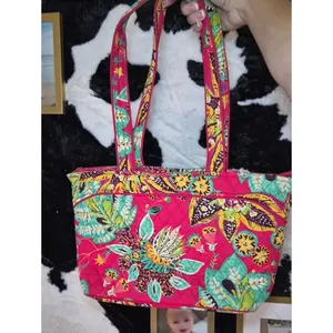 Vera Bradley Floral Quilted Tote Bag - Vibrant Pattern thumbnail 9