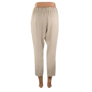 Aritzia Babaton Women's Beige High Rise Tapered Cropped Trousers Pants Size S thumbnail 3