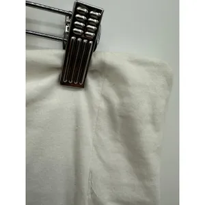 White Linen Cotton Tiered Midi Skirt Sz L Boho Coastal Lagenlook Sustainable‎ thumbnail 5