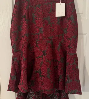 Rachel Parel Elegant Red Floral Women's Skirt thumbnail 1
