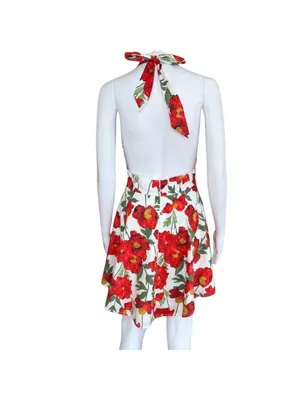 Ariana Flirty Floral Mini Dress Red White Size Small NWT thumbnail 4