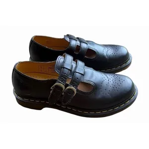 Dr Martens Smooth Mary Jane Flat 8065 Black Leather Buckle Shoes eu43 uk9 us11 thumbnail 6