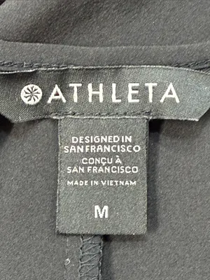 Athleta Black Presidio High Low Racerback Maxi Dress with Pockets Size Medium thumbnail 7