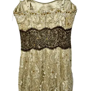 NWT Mandalay Cream Floral Lace Beaded Sequin Mermaid Evening Gown Dress Size 8 thumbnail 8