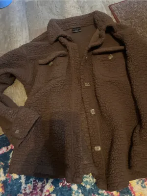 32 heat Cozy Brown Sherpa Shacket - Women's Jacket thumbnail 6
