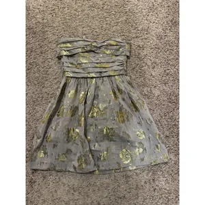 Juicy Couture Gilded Gold‎ Cherry Blossom strapless dress NWT Size 0 Homecoming thumbnail 5
