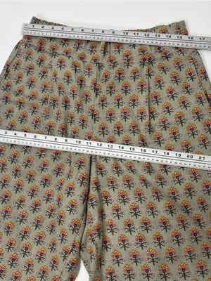 LOFT Beach Floral Linen Cotton Wide Leg Pants Large Petite LP thumbnail 5