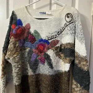 Marieakim vintage sweater floral thumbnail 1