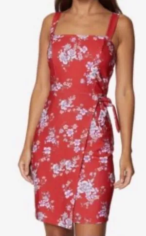 Betsey Johnson boho Red Floral Summer Party Picnic Pretty Feminine Dress 12 thumbnail 1
