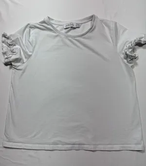 petal + pup White Ruffle Sleeve Tee - Size AU/UK 10 (US 6) thumbnail 1
