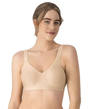Hanes Womens Wireless Bra Size 2XL Nude Comfort Evolution Moisture Wicking thumbnail 1