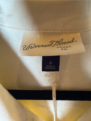 NWT Universal Thread Cream Utility Jumpsuit Long Sleeve Boilersuit Size 8 thumbnail 6