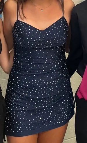 Homecoming Windsor Navy Dress thumbnail 1