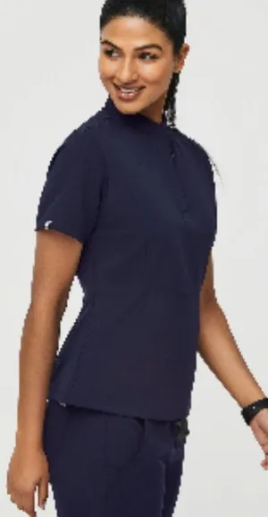 FIGS Insiza slim fit mandarin collar scrub top thumbnail 1