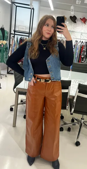 Free People We The Free Star Crossed Faux Leather Pants thumbnail 4