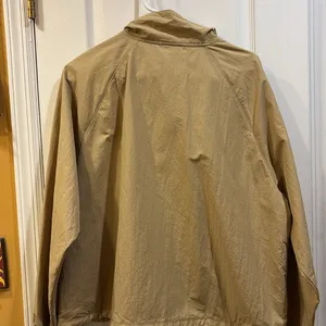 Lou Grey Tan Mylon Rain Jacket Nwts Size Xl 2 Side Pockets Full Zipper No Hood thumbnail 7