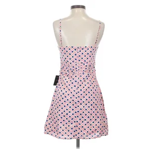 Lulus Pink Geometric Mini Dress Square Neck Size S Preppy Summer Retro Mod Y2K thumbnail 7