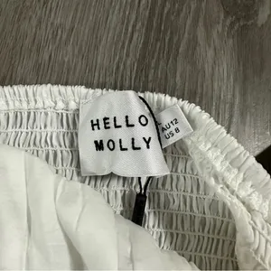 Hello Molly White Long Sleeve Cropped Smocked Peasant Prairie Top Size‎ 8 NWT thumbnail 3