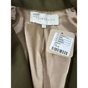 FrenchMauve Issac Layered Blazer Olive Green Oversized Lined Jacket Large thumbnail 9