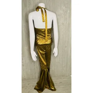 Costume culture Franco disco 70s diva Halloween costume cosplay gold jumpsuit sm thumbnail 9