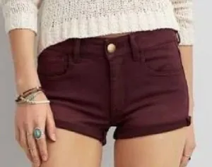 American Eagle plum size 8 midi stretch shorts Purple thumbnail 1