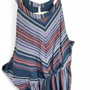Carve Designs Womens Mabel Navy Deckside Small Organic Cotton Striped Midi Dress thumbnail 4