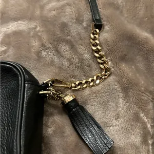 Michael Kors Black Leather Crossbody with Gold Chain and Tassel thumbnail 4