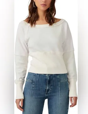 Free People Last Minute Pull Over | Cream | Size Extra Small XS | We The Free thumbnail 1