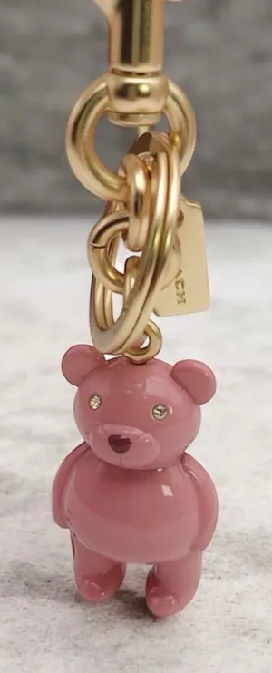 Coach Bear Bag Charm Gold/Pink thumbnail 1