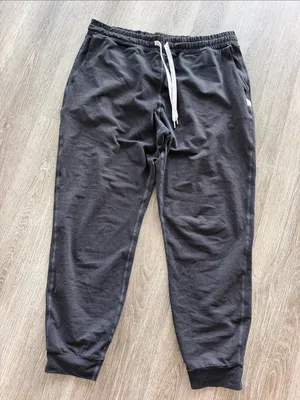 Vuori performance joggers tapered leg pants black heather medium thumbnail 1