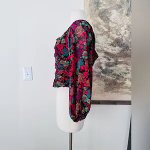 Free People Haut Oh Lala in Black Motif Size Large NWT $128 thumbnail 4