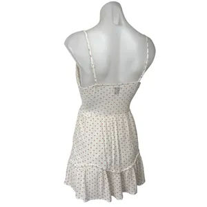 Princess Polly White Red Floral Sleeveless Ruffle Button Mini Slip Dress Size 4 thumbnail 3