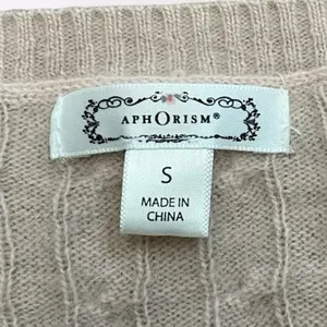 Anthropologie Aphorism Angora‎ Rabbit Hair Cable Knit Sweater Size S thumbnail 2