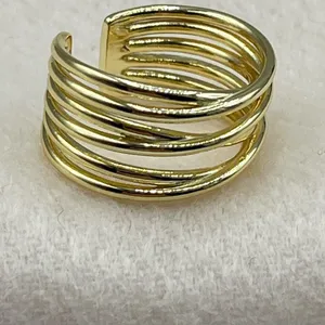 Boutique 14K Vermeil sterling wrap around size 8 ring thumbnail 3