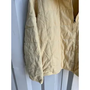 O'Neill Quilted Quarter Zip Pullover Jacket Butter Yellow Mock Neck XL thumbnail 2