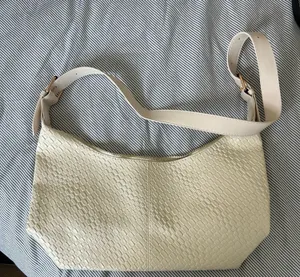 Cream Woven Purse White thumbnail 1
