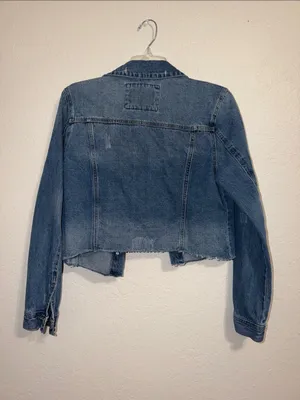Vintage Cottagecore Charm Cutoff Jean Jacket Teachercore Denim jacket 90s thumbnail 6