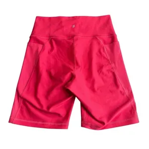 Peloton Women’s M Endurance Rib Highrise Biker Shorts Bright‎ Pink Pockets NWT thumbnail 2