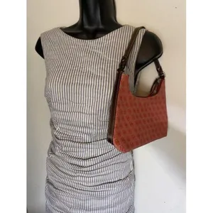 Dooney and Bourke mini purse red fabric hobo bag thumbnail 8