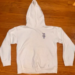 Aritzia 🍎TNA White Pullover Hoodie with Subtle Logo Trim thumbnail 1