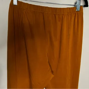 Yak N Yeti Rust Orange Pull On Boho Bell‎ Bottom Flare Asymetrical Hem Pants thumbnail 8
