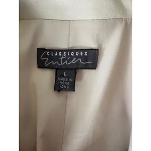 Classiques Entier Vintage Women's Beige Trench‎ Coat, Collared, Size Large thumbnail 4