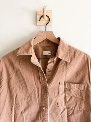 Aritzia Wilfred Free 100% Cotton Corduroy Button Down Size XS thumbnail 2