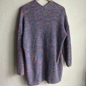 💙Dreamers Blue Marled Colorful Knit Cardigan thumbnail 3